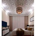 Ver imagem 5 de Kit 25 Placas Revestimento de Parede PVC 3d Alto Relevo Estrelar Branco