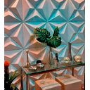 Ver imagem 1 de Kit 25 Placas Revestimento de Parede PVC 3d Alto Relevo Estrelar Branco