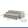 Sofa Cama Retratil e Reclinavel 220Cm Marrocos - 3