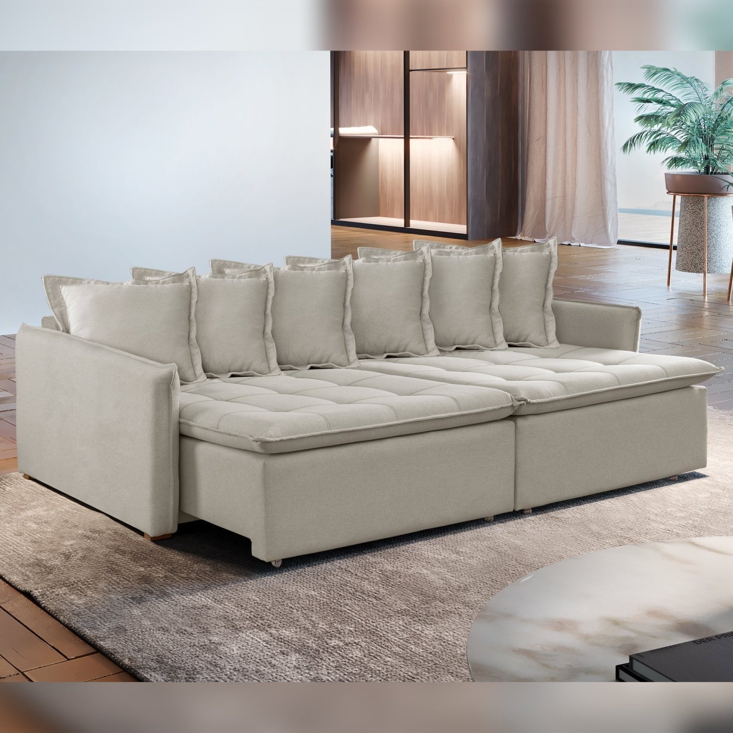 Sofa Cama Retratil e Reclinavel 220Cm Marrocos - 1