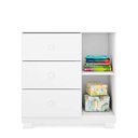 Ver imagem 5 de Conjunto Infantil Guarda Roupa Ceci 3 Portas Giratórias e Cômoda 3 Gavetas MDF Branco Sallar Home