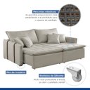 Ver imagem 4 de Sofa Cama Retratil e Reclinavel 220cm Detroid Yescasa
