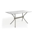 Ver imagem 1 de Mesa Loire Kappesberg Níquel com Tampo de Vidro Incolor 140cm