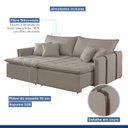 Ver imagem 6 de Sofa Cama Retratil e Reclinavel 220cm Detroid Yescasa