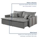Ver imagem 7 de Sofa Cama Retratil e Reclinavel 220cm Detroid Yescasa Linho 