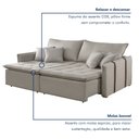 Ver mais imagens de Sofa Cama Retratil e Reclinavel 220cm Detroid Yescasa Linho