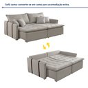 Ver imagem 3 de Sofa Cama Retratil e Reclinavel 220cm Detroid Yescasa Linho 
