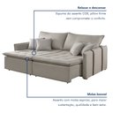 Ver mais imagens de Sofa Cama Retratil e Reclinavel 220cm Detroid Yescasa Linho 