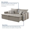 Ver imagem 7 de Sofa Cama Retratil e Reclinavel 220cm Detroid Yescasa Linho