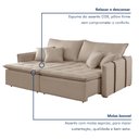 Ver mais imagens de Sofa Cama Retratil e Reclinavel 220cm Detroid Yescasa Linho 