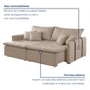 Ver imagem 5 de Sofa Cama Retratil e Reclinavel 220cm Detroid Yescasa Linho