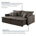Ver imagem 6 de Sofa Cama Retratil e Reclinavel 220cm Detroid Yescasa Veludo