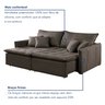 Sofa Cama Retratil e Reclinavel 220cm Detroid Yescasa Veludo  - 5