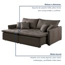 Ver imagem 7 de Sofa Cama Retratil e Reclinavel 220cm Detroid Yescasa Veludo