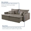 Ver imagem 7 de Sofa Cama Retratil e Reclinavel 220cm Detroid Yescasa Veludo