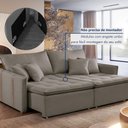 Ver mais imagens de Sofa Cama Retratil e Reclinavel 220cm Detroid Yescasa Veludo