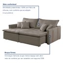Ver imagem 5 de Sofa Cama Retratil e Reclinavel 220cm Detroid Yescasa Veludo
