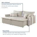 Ver imagem 6 de Sofa Cama Retratil e Reclinavel 220cm Detroid Yescasa Veludo  