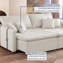 Ver imagem 7 de Sofa Cama Retratil e Reclinavel 220cm Detroid Yescasa Veludo  