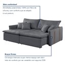 Ver imagem 7 de Sofa Cama Retratil e Reclinavel 220cm Detroid Yescasa Veludo