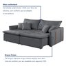 Sofa Cama Retratil e Reclinavel 220cm Detroid Yescasa Veludo  - 5