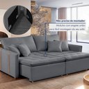 Ver mais imagens de Sofa Cama Retratil e Reclinavel 220cm Detroid Yescasa Veludo 