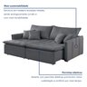 Sofa Cama Retratil e Reclinavel 220cm Detroid Yescasa Veludo  - 4