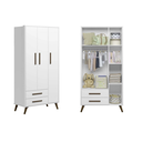 Ver imagem 2 de Guarda Roupa Infantil Encanto 3 Portas 2 Gavetas Qmovi Branco