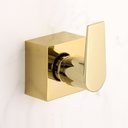 Ver imagem 2 de Acabamento para Registro Geral 50mm Dourado Brilhante Quadrado Alavanca Padrão Fabrimar 1.1/2" - 1.1