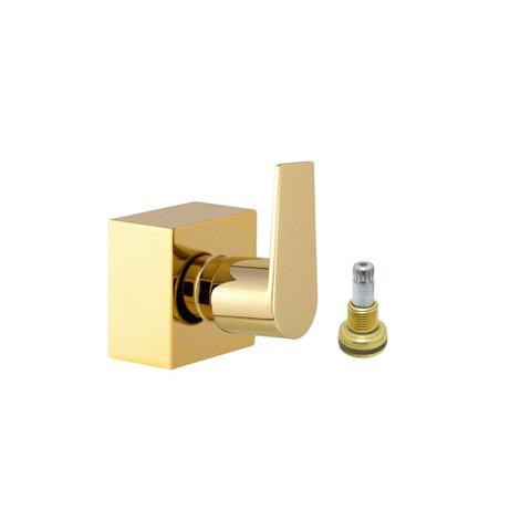 Acabamento para Registro Geral 50mm Dourado Brilhante Quadrado Alavanca Padrão Fabrimar 1.1/2" - 1.1