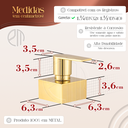 Ver imagem 3 de Acabamento para Registro Geral 50mm Dourado Brilhante Quadrado Alavanca Padrão Fabrimar 1.1/2" - 1.1