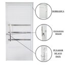 Ver imagem 5 de Porta Lambril de Alumínio 210 X 80cm com Friso Linha Veneza Esquadrias Bergamo Abertura Esquerda