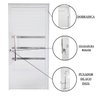 Porta Lambril de Alumínio Direita 210 x 90cm com Friso Linha Veneza Esquadrias Bergamo - 4