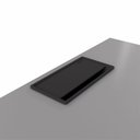 Ver mais imagens de Plataforma Trabalho Individual com Caixa de Tomadas 135cm Industrial Executive Cinza Sagrado e Preto