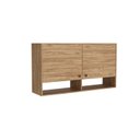 Ver imagem 3 de Armário Aéreo 2 Portas 120 cm Torino Marrom/Mel