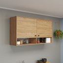 Ver imagem 1 de Armário Aéreo 2 Portas 120 cm Torino Marrom/Mel