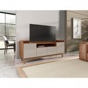 Ver imagem 1 de Rack Ruby para TV 60 Polegadas 158cm com Nicho Off White e Noce Mobiliar Home Shop
