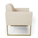 Ver imagem 6 de Poltrona Sala Decorativa Marisa Industrial Dourado Sintético D03 - D’Rossi