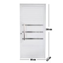 Ver imagem 4 de Porta Lambril de Alumínio Esquerda 210 x 90cm com Friso Linha Veneza Esquadrias Bergamo