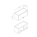 Ver imagem 4 de Armário Basculante Aéreo 70cm Torino Marrom/Mel