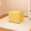 Ver imagem 2 de Puff Decorativo Quadrado para Sala Lígia Sintético Amarelo E03 - D’Rossi