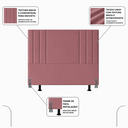 Ver imagem 2 de Cabeceira 140 cm Linho Casal Frame Estofada Cama Box Moderna:Rose