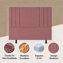 Ver imagem 5 de Cabeceira 140 cm Linho Casal Frame Estofada Cama Box Moderna:Rose