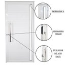 Ver imagem 4 de Porta Lambril de Alumínio Direita 210 X 80cm com Visor Linha Veneza Esquadrias Bergamo