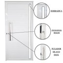 Ver imagem 4 de Porta Lambril de Alumínio 210 X 80cm com Visor Linha Veneza Esquadrias Bergamo Abertura Direita