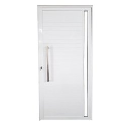 Porta Lambril de Alumínio Direita 210 x 80cm com Visor Linha Veneza Esquadrias Bergamo - 1