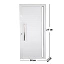 Ver imagem 3 de Porta Lambril de Alumínio 210 X 80cm com Visor Linha Veneza Esquadrias Bergamo Abertura Direita