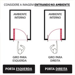 Porta Lambril de Alumínio Direita 210 x 80cm com Visor Linha Veneza Esquadrias Bergamo - 5