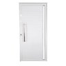 Porta Lambril de Alumínio 210 X 80cm com Visor Linha Veneza Esquadrias Bergamo Abertura Direita - 1