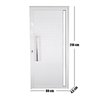 Porta Lambril de Alumínio Direita 210 x 80cm com Visor Linha Veneza Esquadrias Bergamo - 3